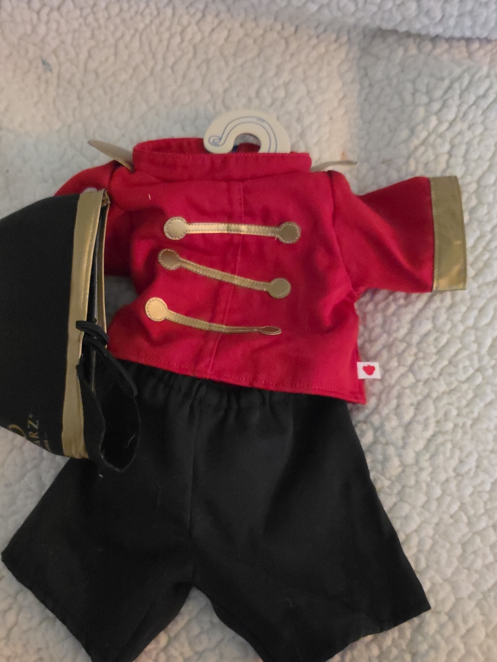 Build a bear F-A-O SCHWARZ Red and Gold Doll Jacket with Black Pants